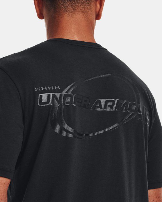 เสื้อแขนสั้น UA Sportstyle สำหรับผู้ชาย in Black image number 3